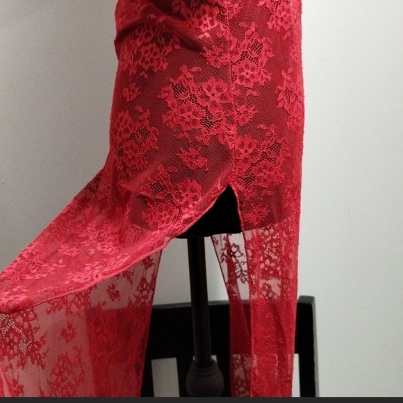 Othr Deep Red Lace Chemise - Picture 5 of 5